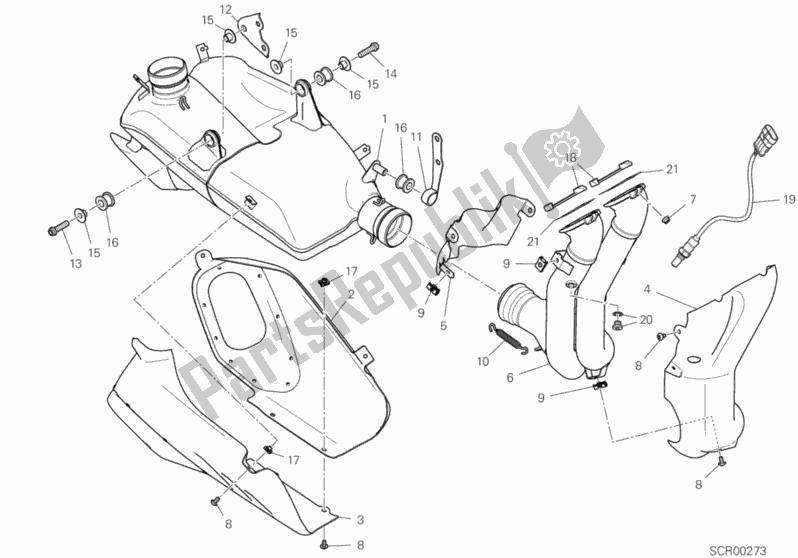 All parts for the 31a - Exhaust System of the Ducati Superbike Panigale V4 S USA 1100 2019